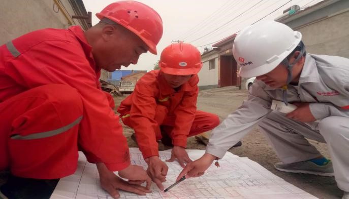 公司监理的霸州气代煤工程现场